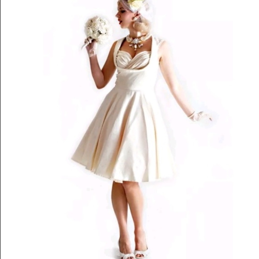NWT Lindy Bop Ivory Vintage Wedding Prom Dress
